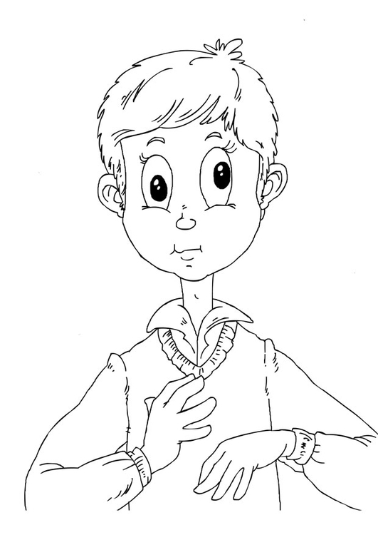 Disegno da colorare strabismo