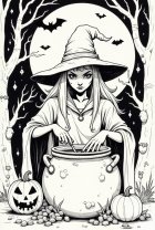 Strega con Halloween
