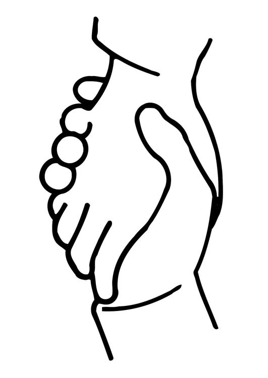 stringere la mano