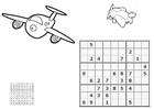 Disegni da colorare sudoku - aereoplani