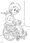 Disegni da colorare sulla sedia a rotelle