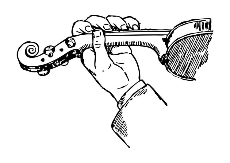 Disegno da colorare suonare violino
