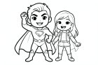 supereroe con una ragazza