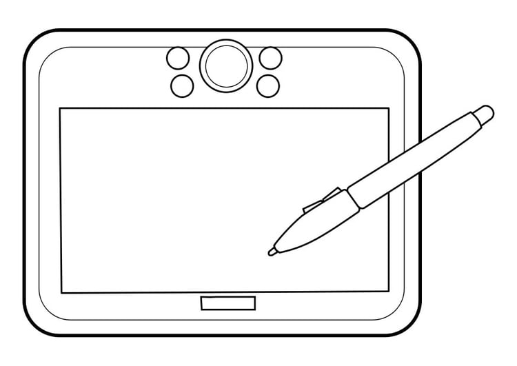 Disegno da colorare tablet grafici