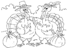Disegni da colorare tacchini