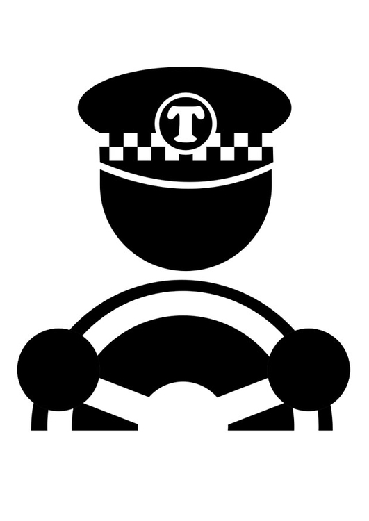 Disegno da colorare taxista
