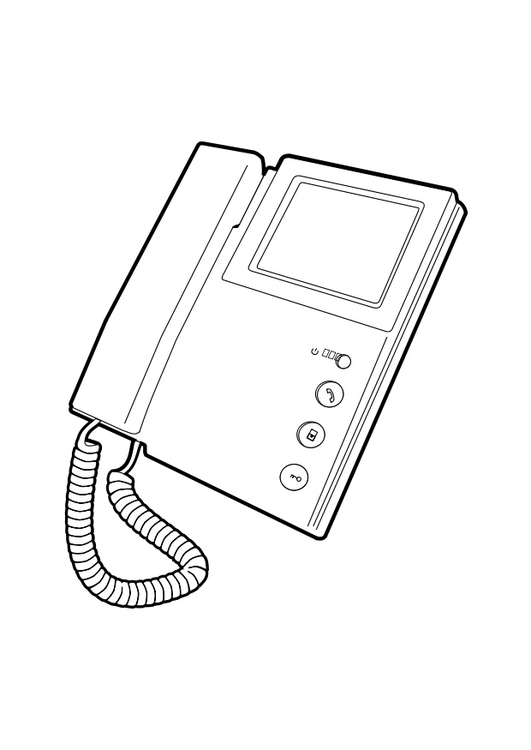 Disegno da colorare telefono