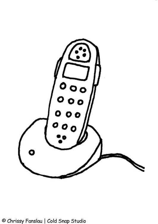 Disegno da colorare telefono