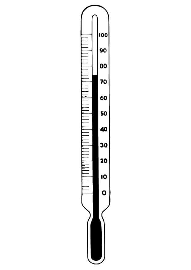 Disegno da colorare temperatura - termometro