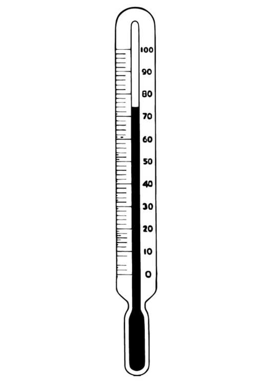 Disegno da colorare temperatura - termometro