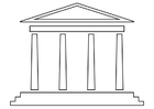 Disegno da colorare tempio
