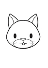 disegno-da-colorare testa di gatto