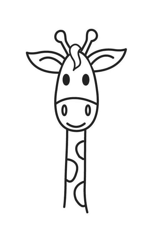 Disegno da colorare testa di giraffa