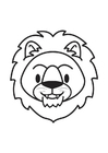 disegno-da-colorare testa di leone