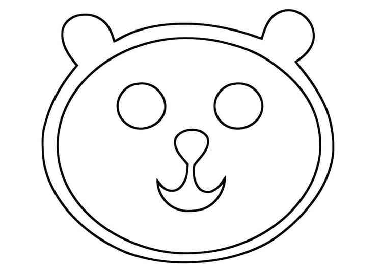 Disegno da colorare testa di orso
