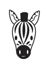 Disegni da colorare testa di zebra