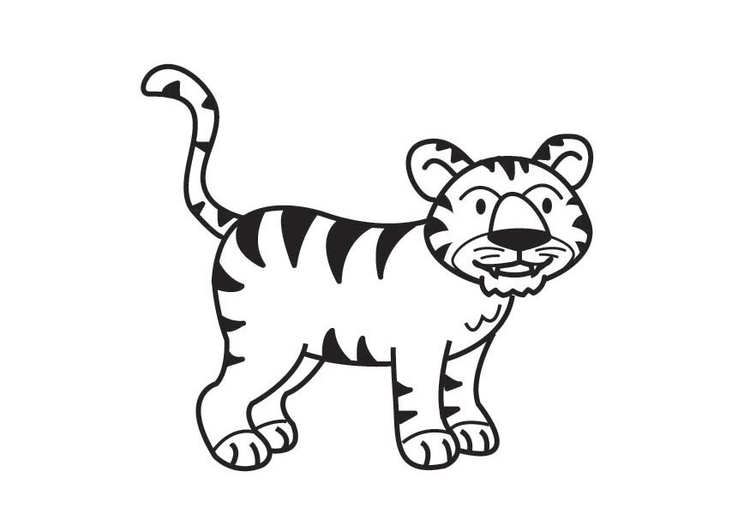 Disegno da colorare tigre4