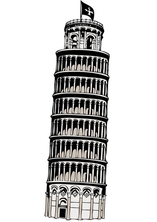 Disegno da colorare Torre di Pisa