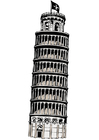 Disegni da colorare Torre di Pisa