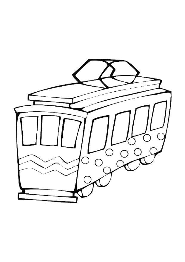 Disegno da colorare tram giocattolo