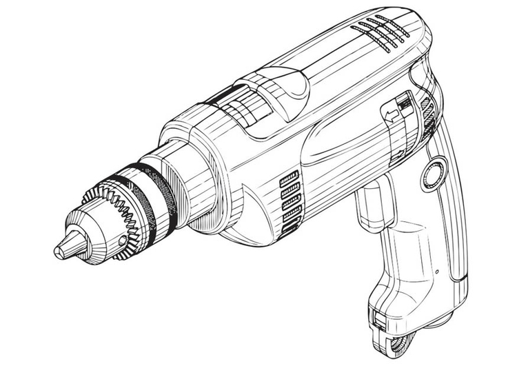 Disegno da colorare trapano