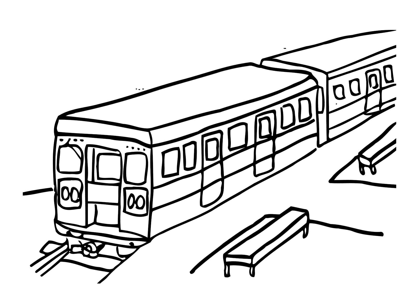 Disegno da colorare treno