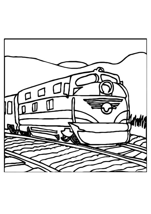 Disegno da colorare treno