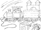 Disegni da colorare treno giocattolo