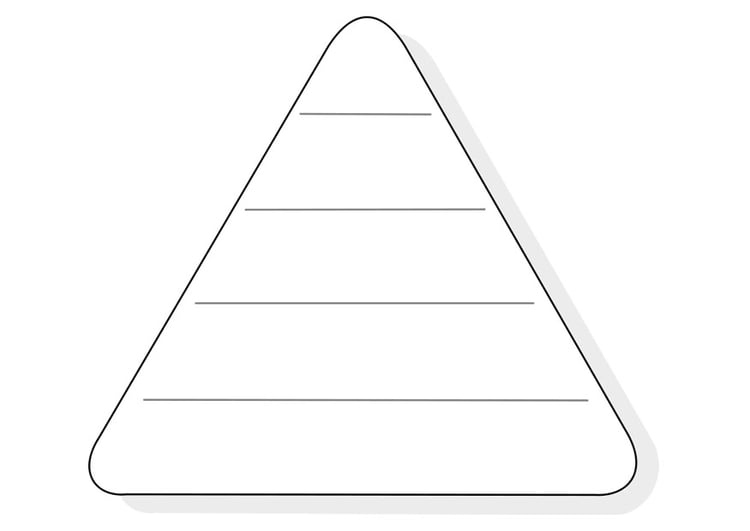 Disegno da colorare triangolo dell'alimentazione - bianco