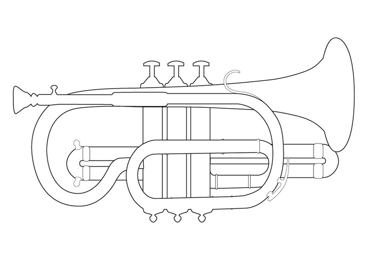 Disegno da colorare trombetta