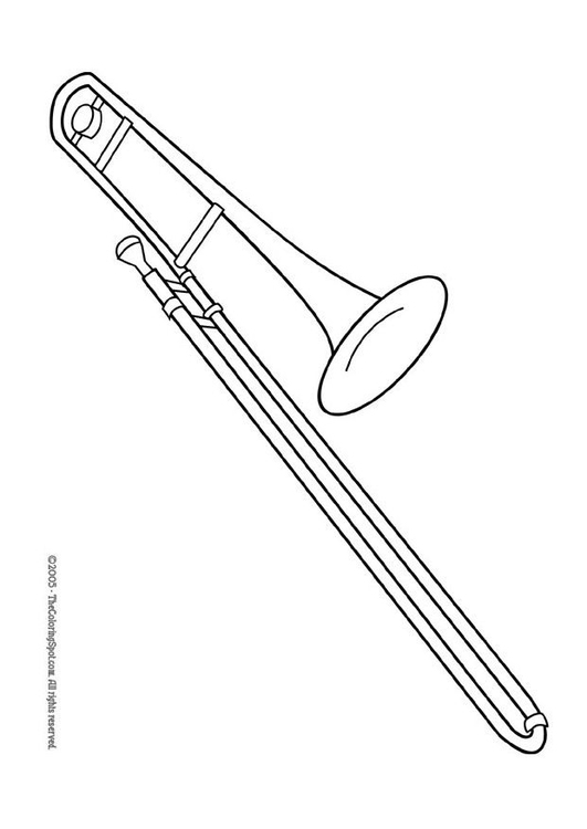 Disegno da colorare trombone