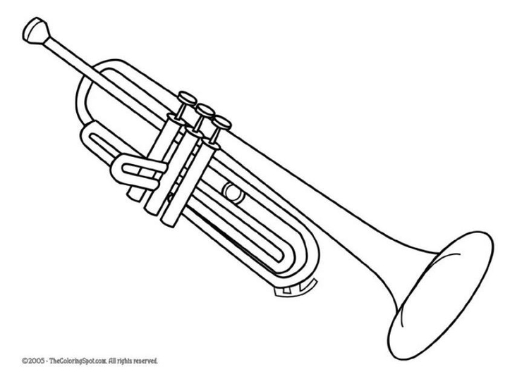 Disegno da colorare trompetta