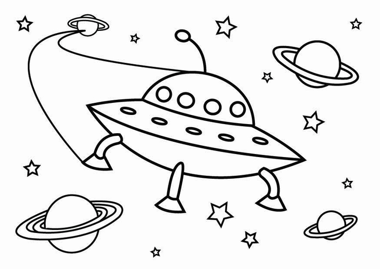 Disegno da colorare UFO