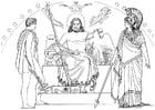 Disegni da colorare Ulisse - Hermes, Zeus e Atena