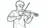 un ragazzo suona il violino