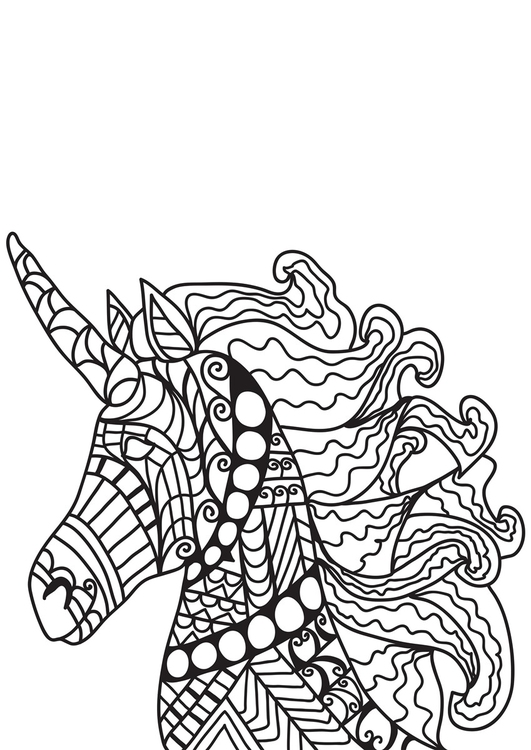 Disegno da colorare unicorno