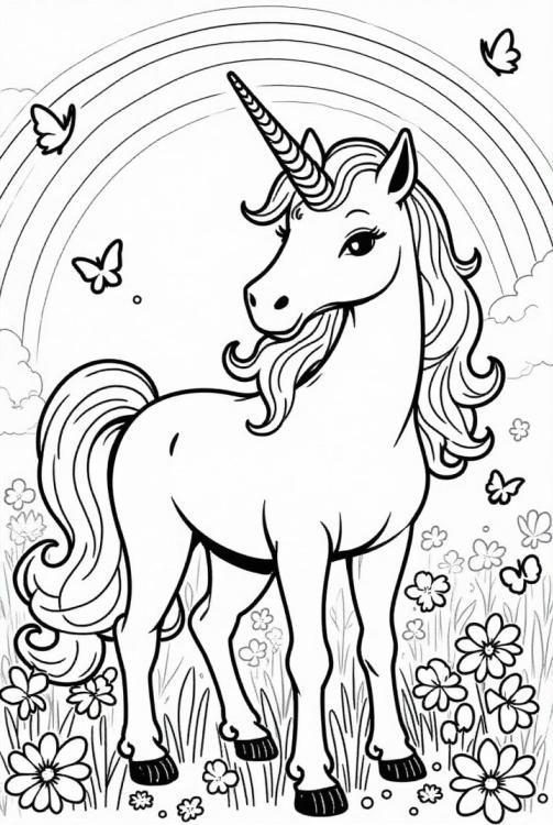 unicorno nel campo
