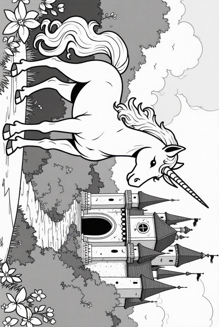 unicorno per castello magico