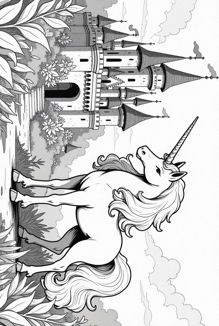 Unicorno per castello