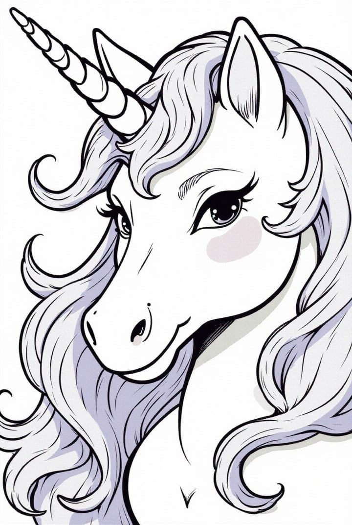 Disegno da colorare unicorno