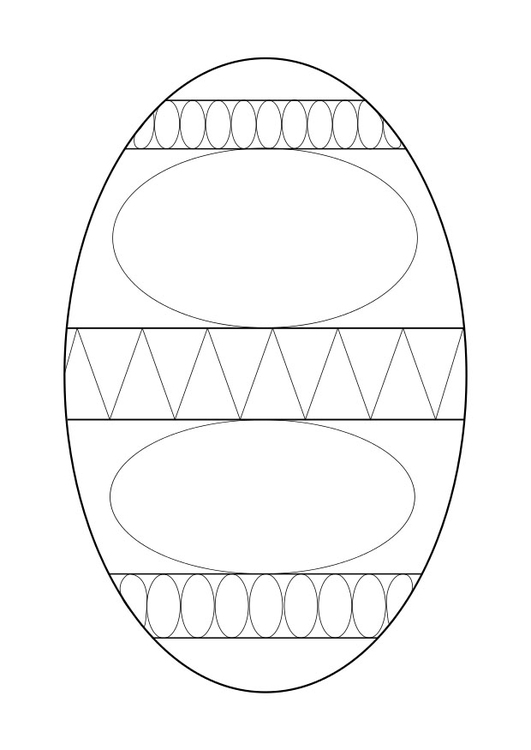 Disegno da colorare uovo di Pasqua