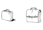 Disegni da colorare valigetta e borsa