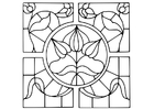 Vetro con fiori disegnati