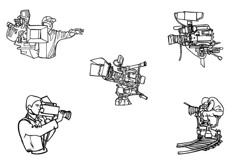 Disegno da colorare videocamera