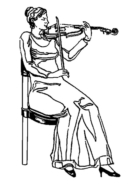 Disegno da colorare violinista