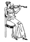 Disegno da colorare violinista