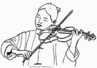 Disegni da colorare violinista