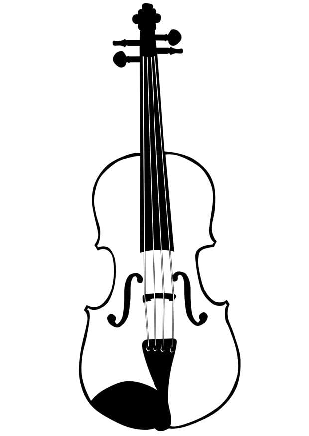 Disegno da colorare violino