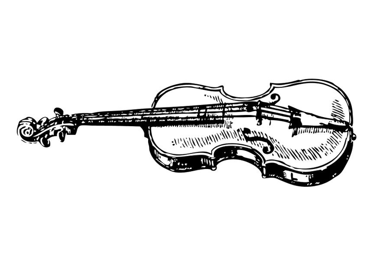 Disegno da colorare violino