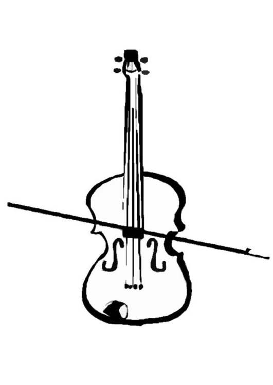 Disegno da colorare violino